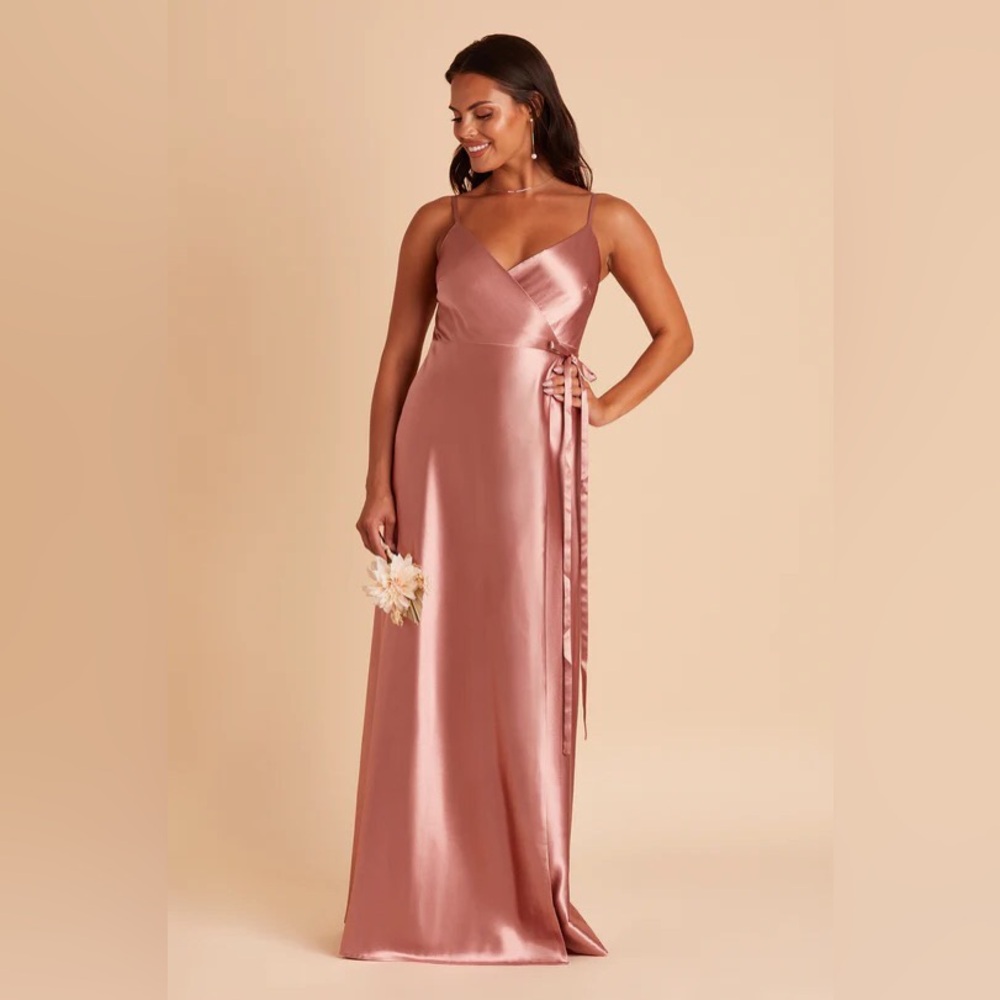 Birdy Grey - DESERT ROSE Satin Wrap Maxi Dress Cindy